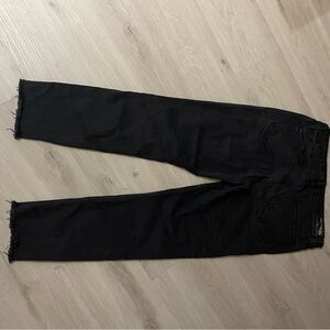 Kenneth Cole Black Frayed Hem Jeans